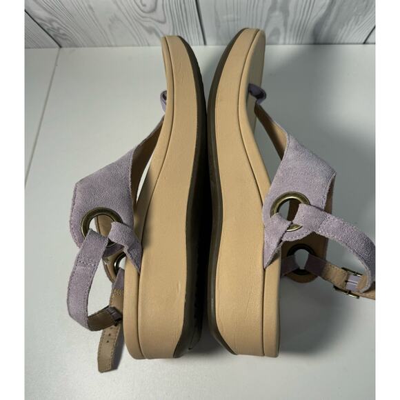 Vionic Anitra Women’s Platform Wedge Thong Sandals Lavender Suede Size 10 Wide - Picture 7 of 8
